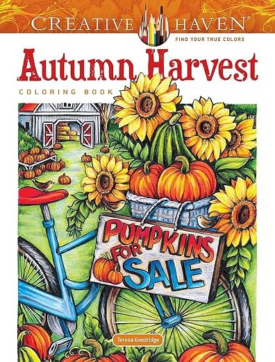Creative Haven Autumn Harvest coloring book · Autumn Harvest, Creative Haven, English paperback