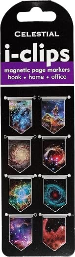 Celestial magnetic bookmarks, set of eight · Peter Pauper Press Celestial i-clips