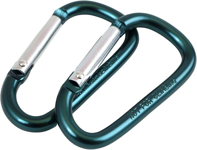 Coghlan’s mini gear clips, two pack · 6mm mini aluminum carabiner accessory clips